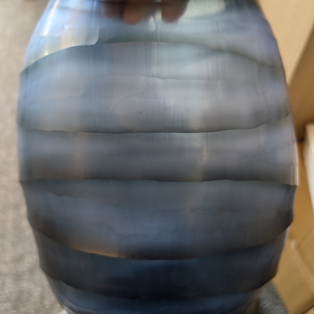 Marella Blue Strie Glass Vase